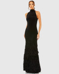 Women's Black Dress Halter - Black