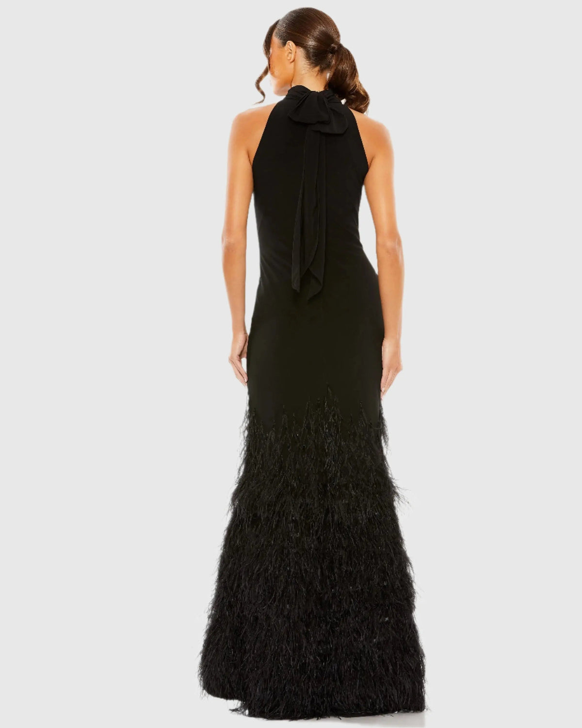 Women's Black Dress Halter - Black