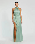 Women's Dress Ruched - Satin Halter