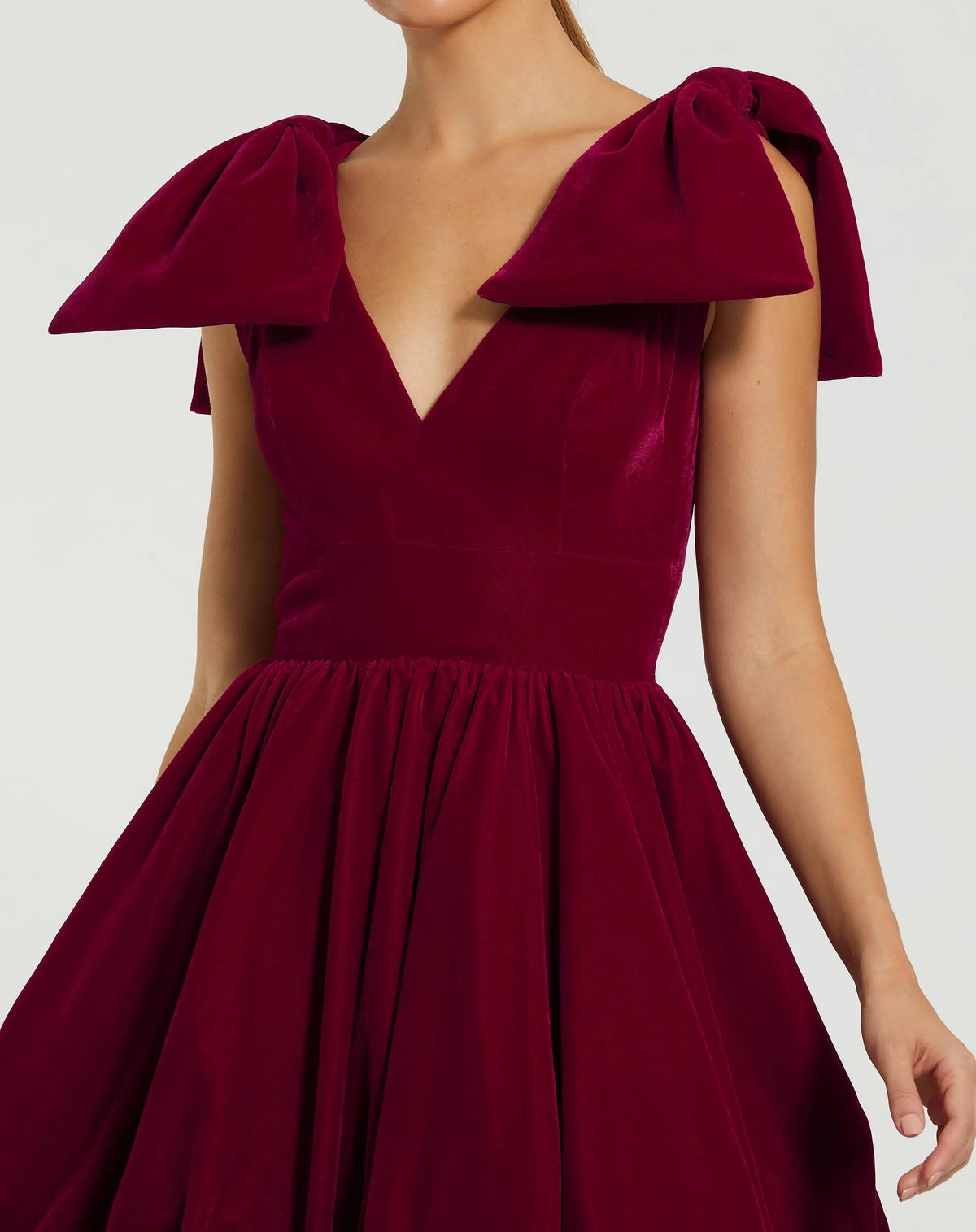 Women's Red Mini Dress Velvet