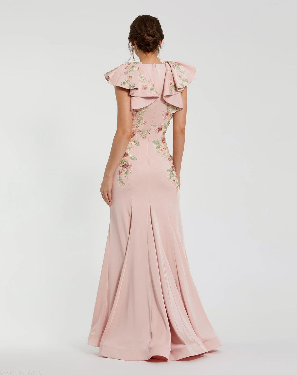 Women's Pink Dress - Black Sequin Floral