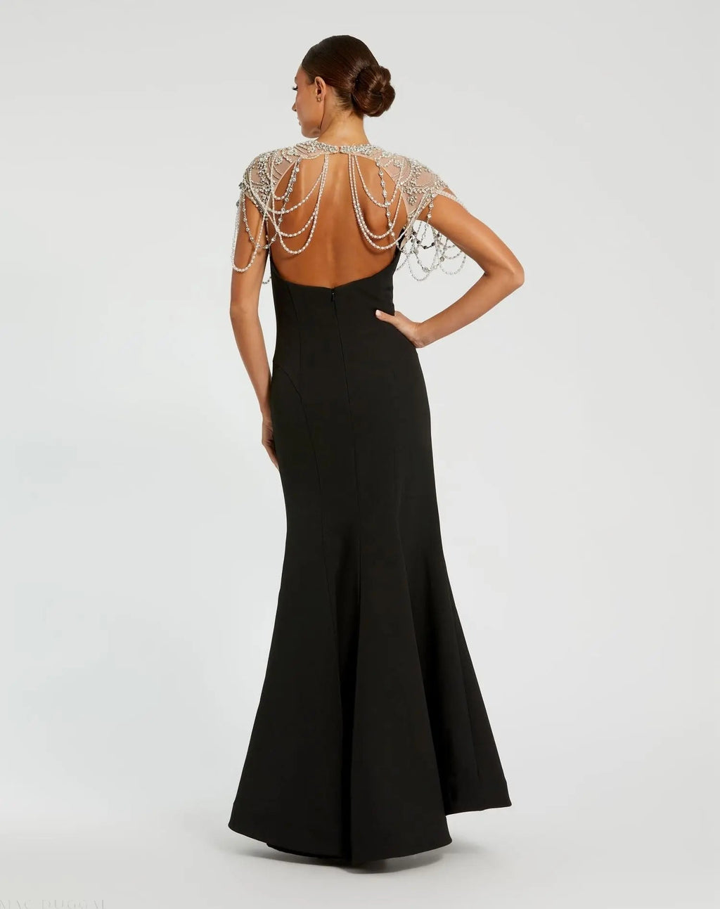 Women's Black Dress - Black Backless