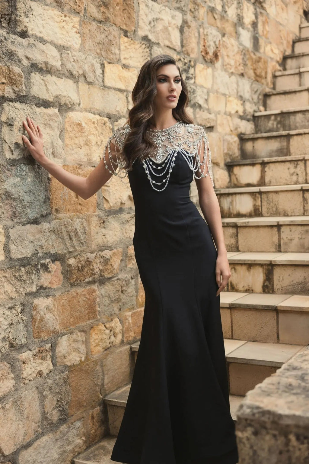 Women's Black Dress - Black Backless