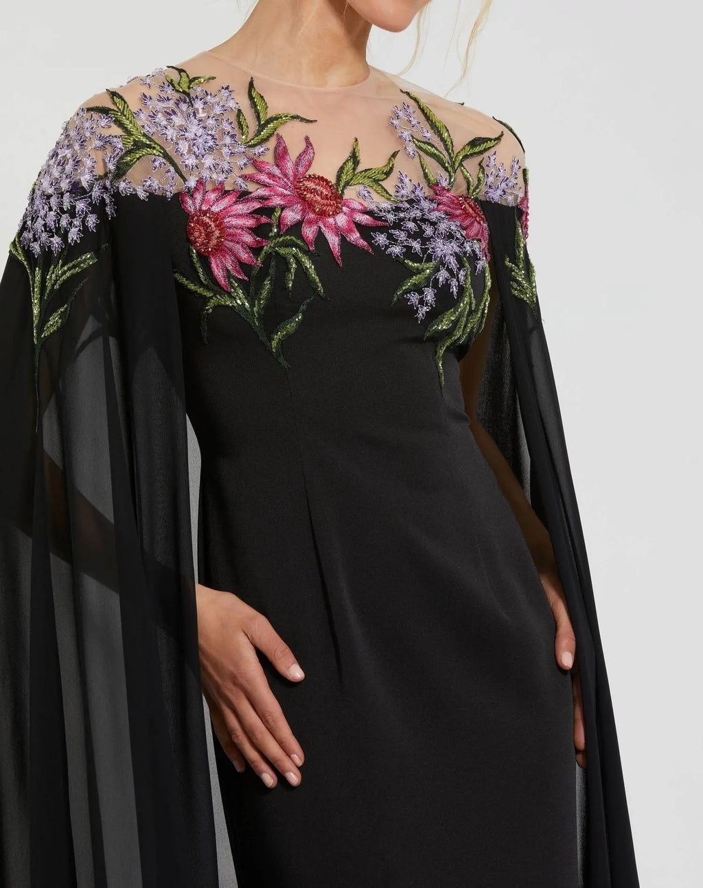 Women's Black Dress - Black Floral