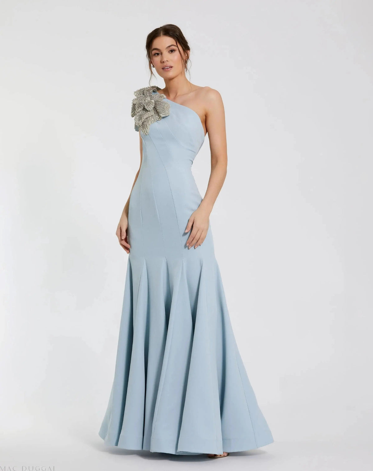 Women's Blue Dress One Shoulder - Black One-Shoulder