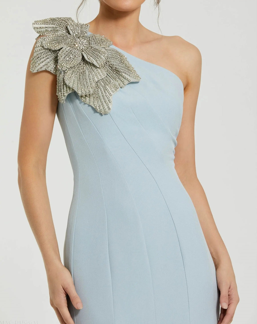 Women's Blue Dress One Shoulder - Black One-Shoulder