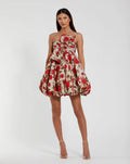 Women's Mini Dress - White Floral