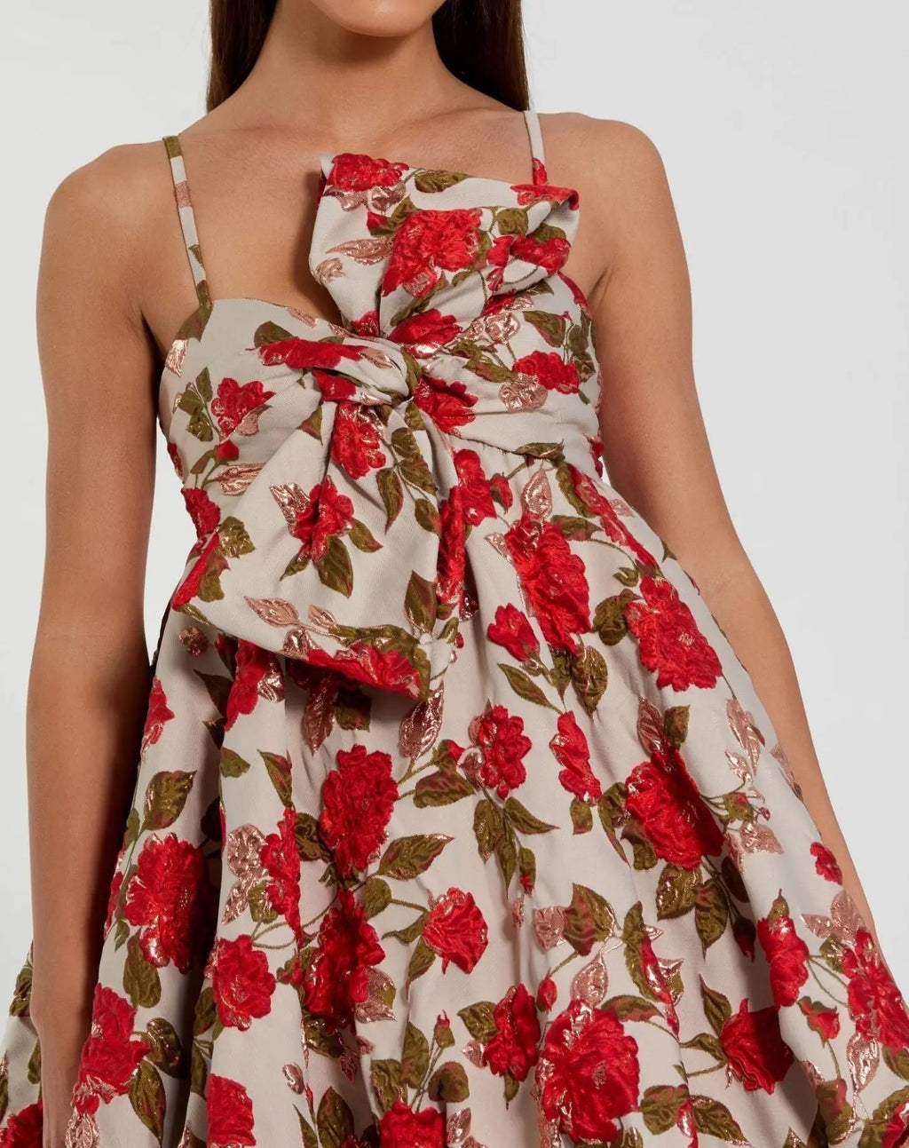 Women's Mini Dress - White Floral