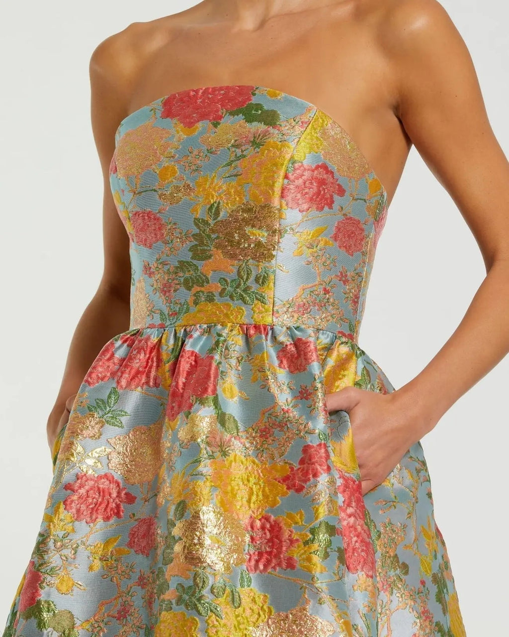 Women's Dress Floral Strapless - 11825