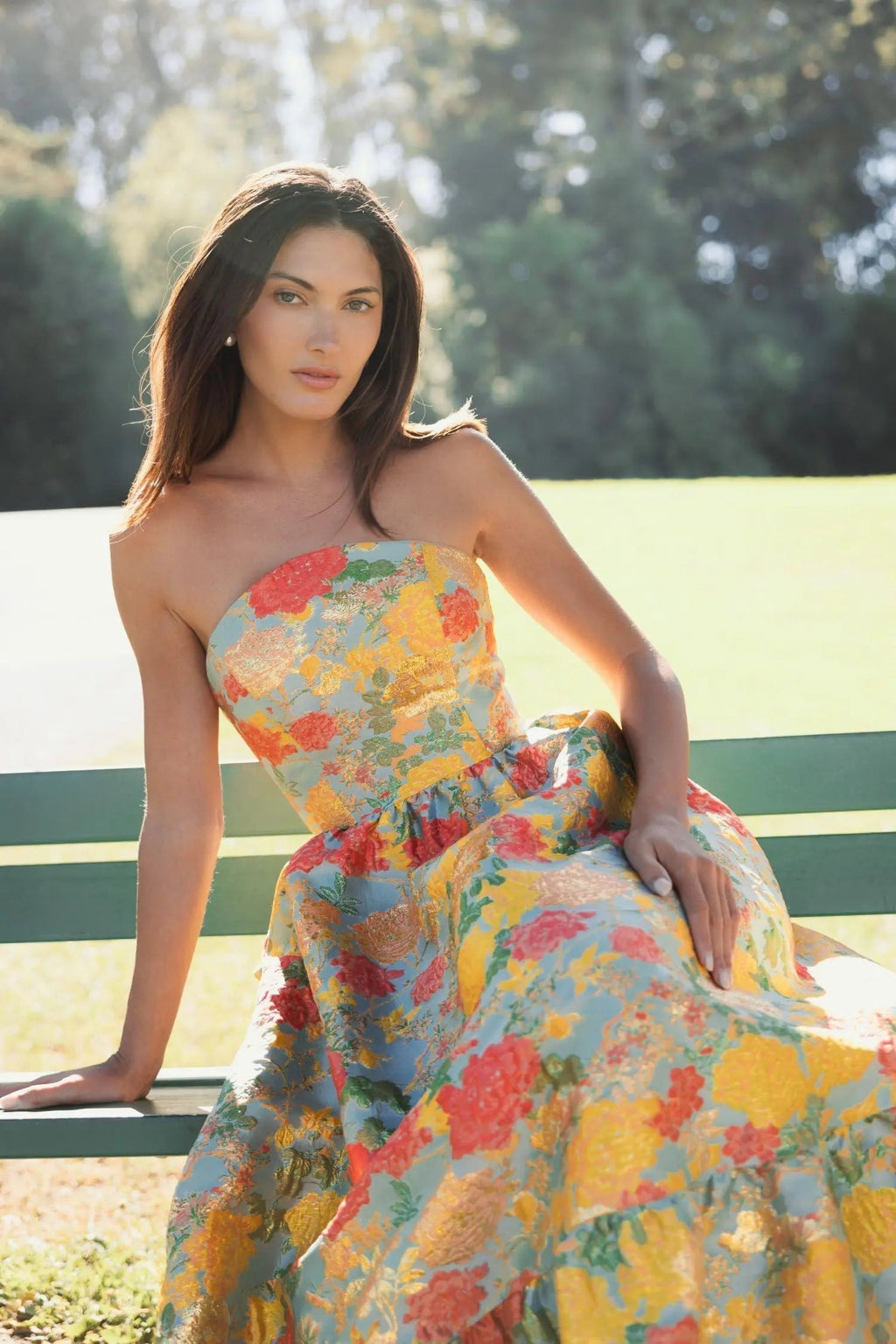 Women's Dress Floral Strapless - 11825