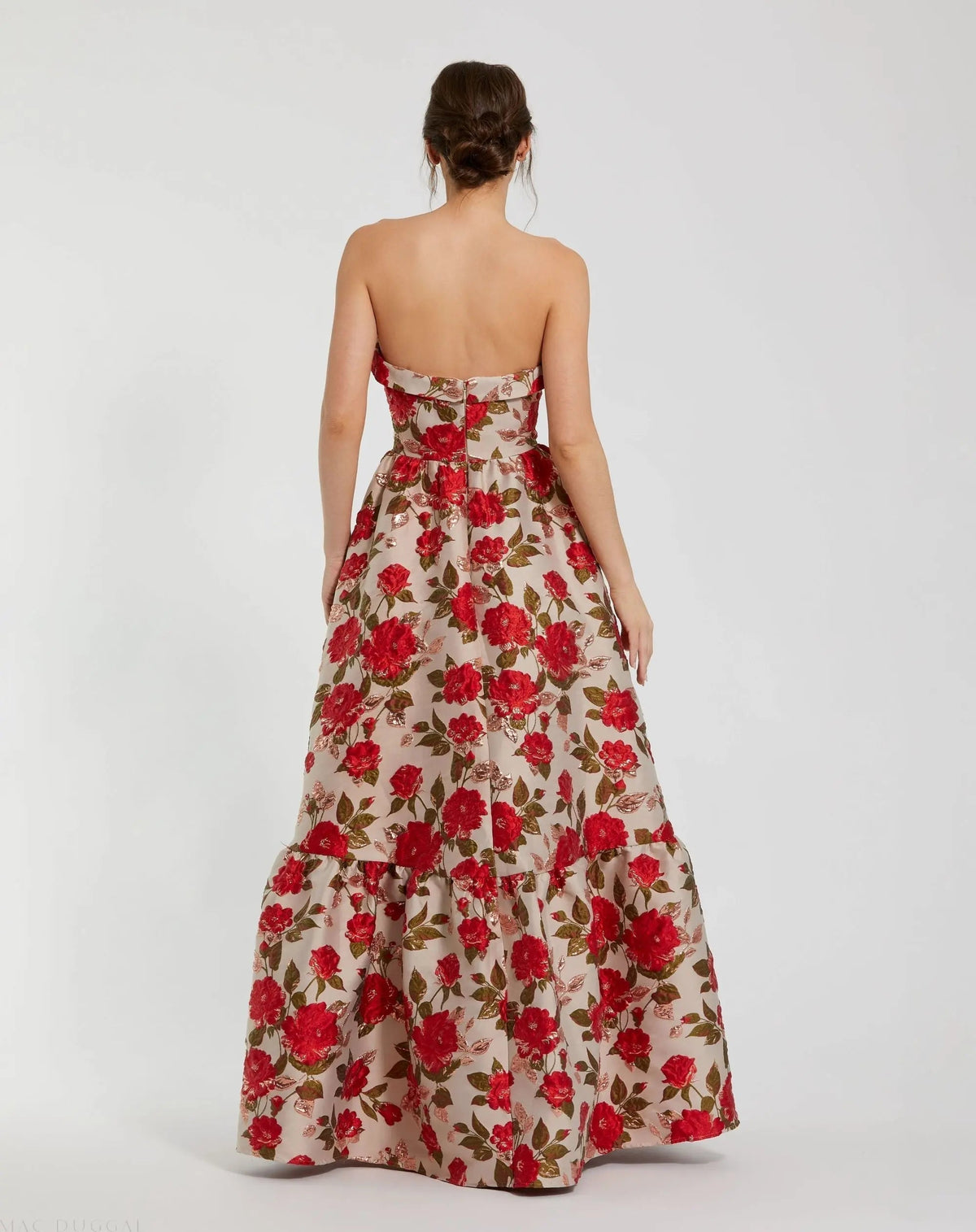 Women's Dress Floral Strapless - Ruffle