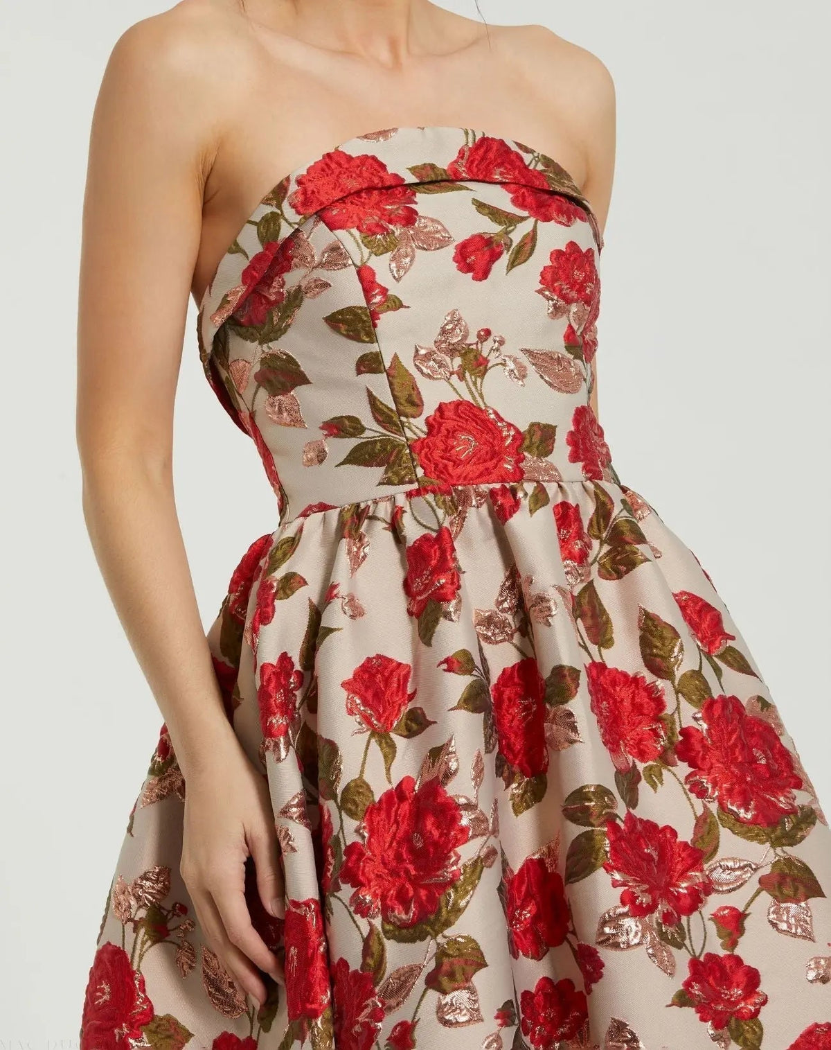 Women's Dress Floral Strapless - Ruffle