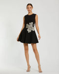 Women's Black Mini Dress Sleeveless - Black