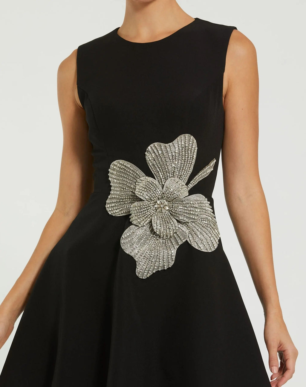 Women's Black Mini Dress Sleeveless - Black
