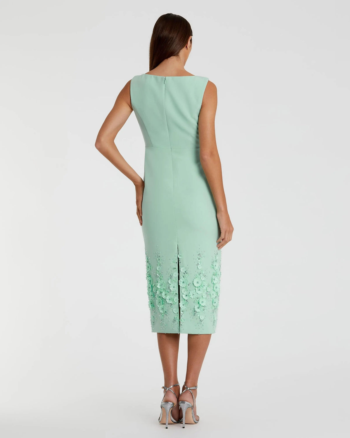 Women's Green Midi Dress Sleeveless - 11853 1