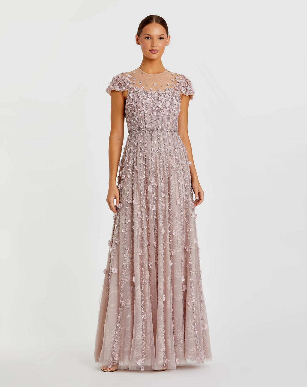 Women's Pink Dress Lace - Black Floral