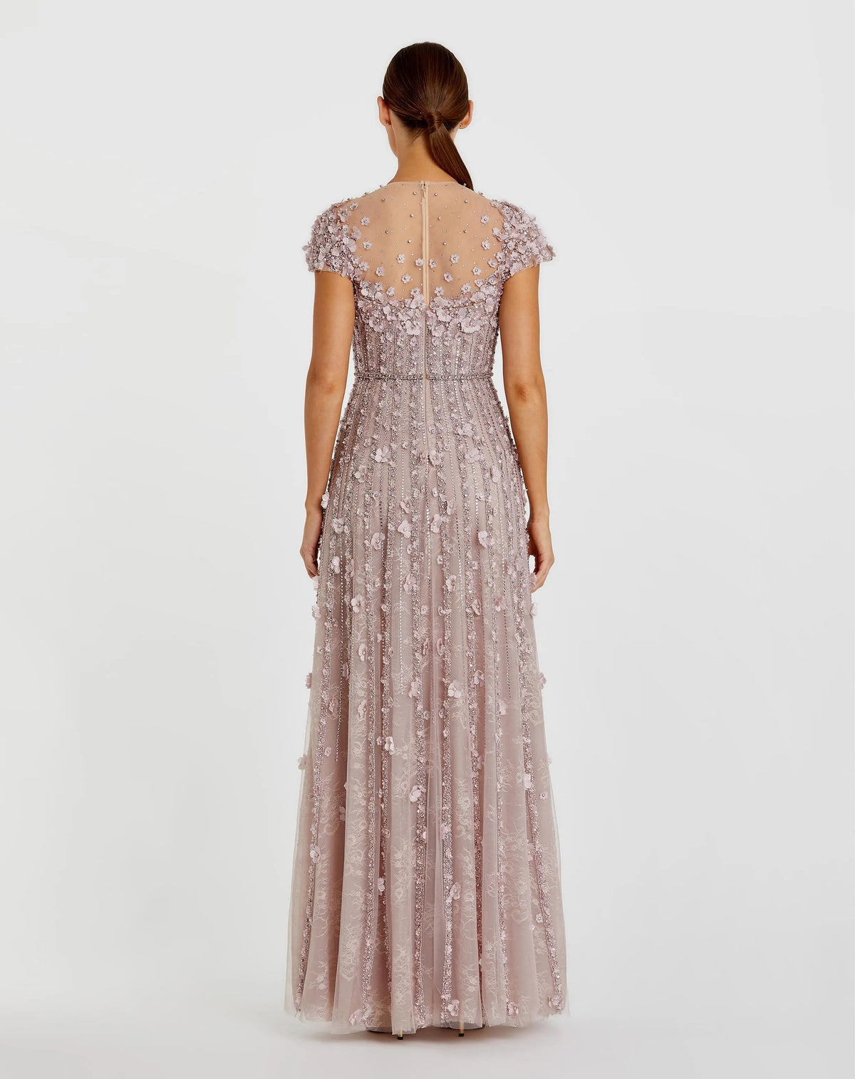 Women's Pink Dress Lace - Black Floral