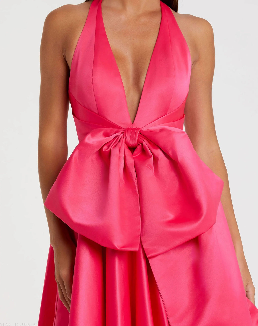 Women's Pink Dress Satin - Pink Halter