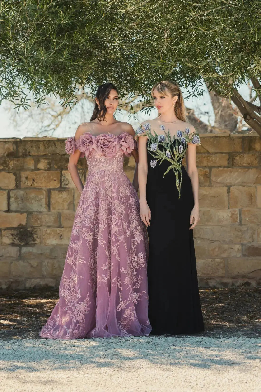 Women's Purple Dress Floral - Black Lace Mesh