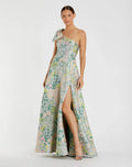 Women's Dress Floral One Shoulder - Black One-Shoulder Asymmetrical