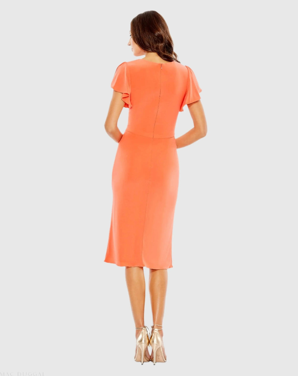 Women's Orange Midi Dress