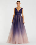 Women's Purple Dress Sleeveless - Purple Pleated Mesh