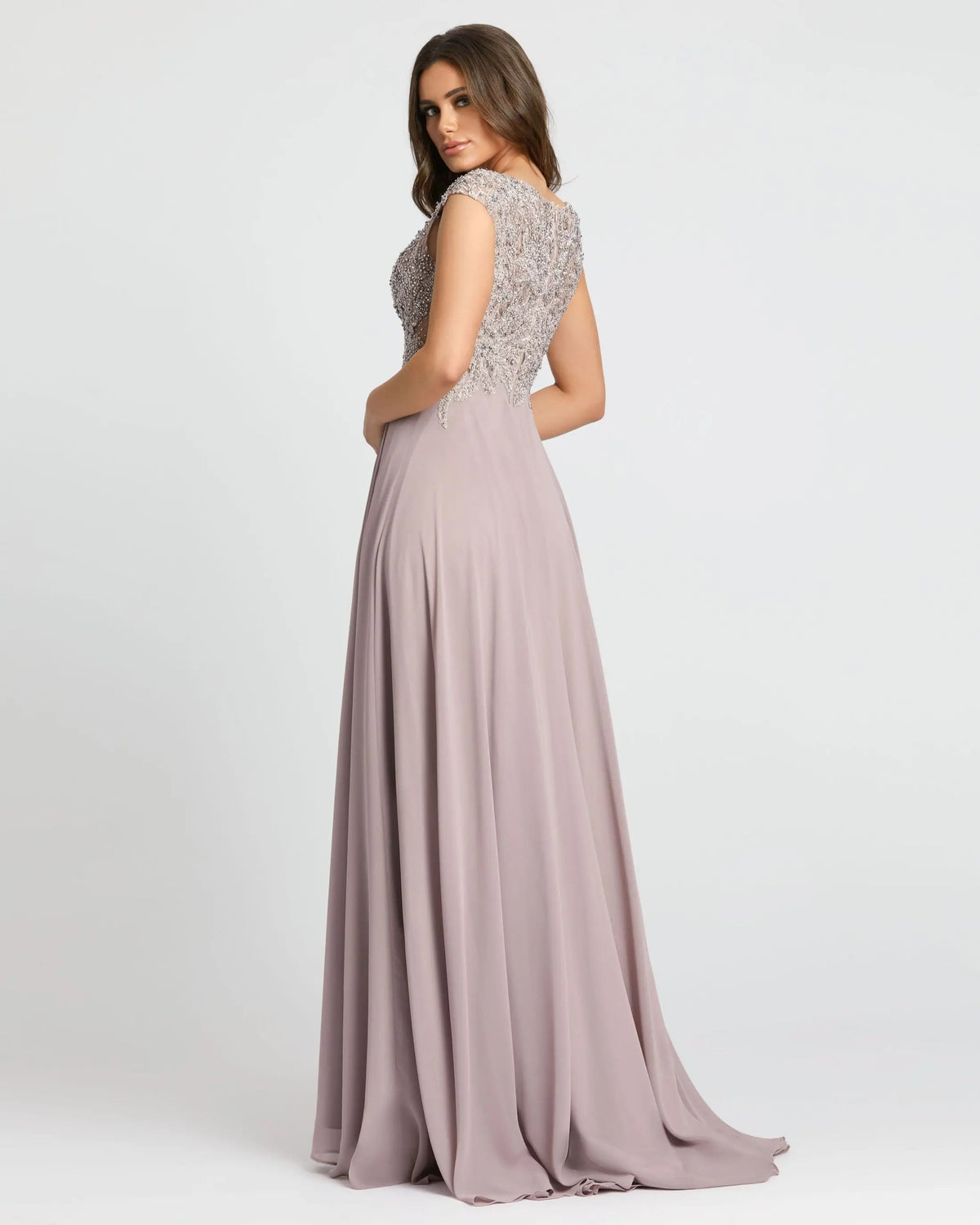 Women's Purple Dress - Purple Chiffon Mesh