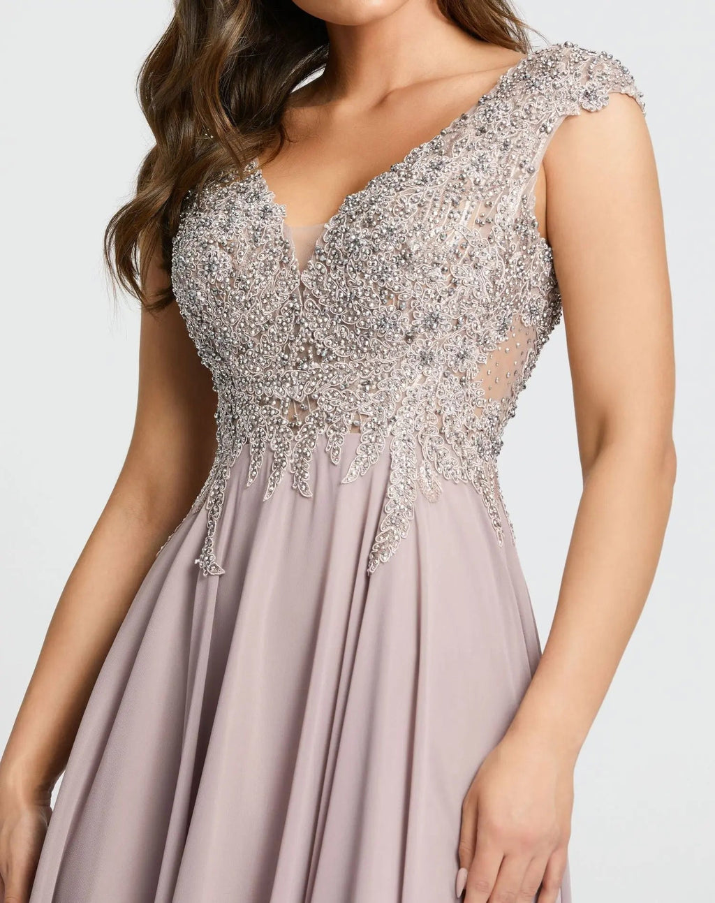 Women's Purple Dress - Purple Chiffon Mesh