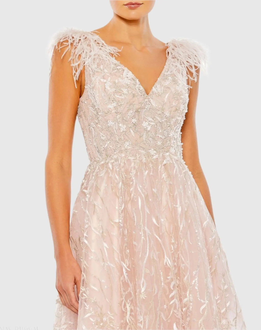 Women's Pink Midi Dress Sleeveless - Pink Lace Sequin