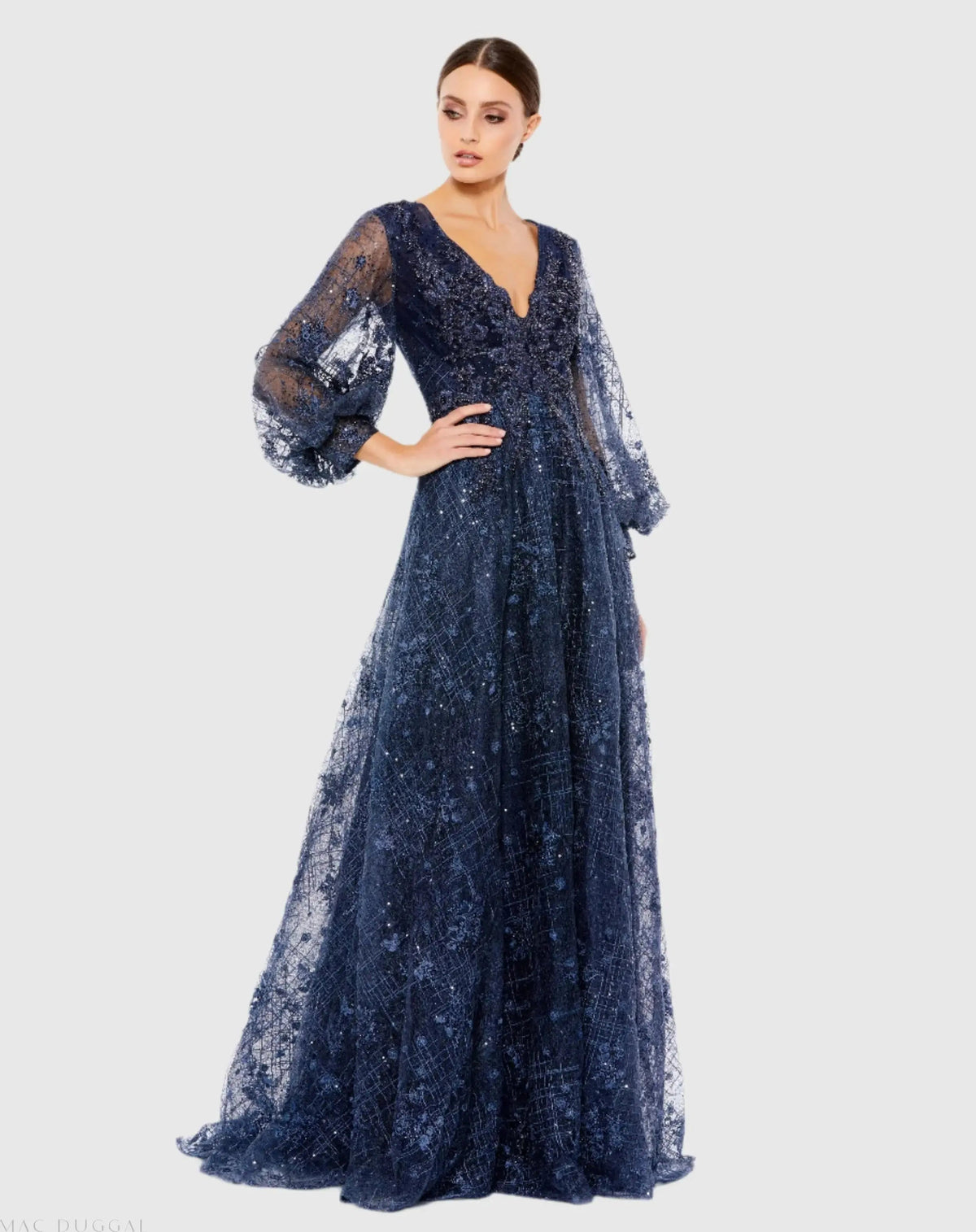 Women's Blue Dress - Gown Midnight