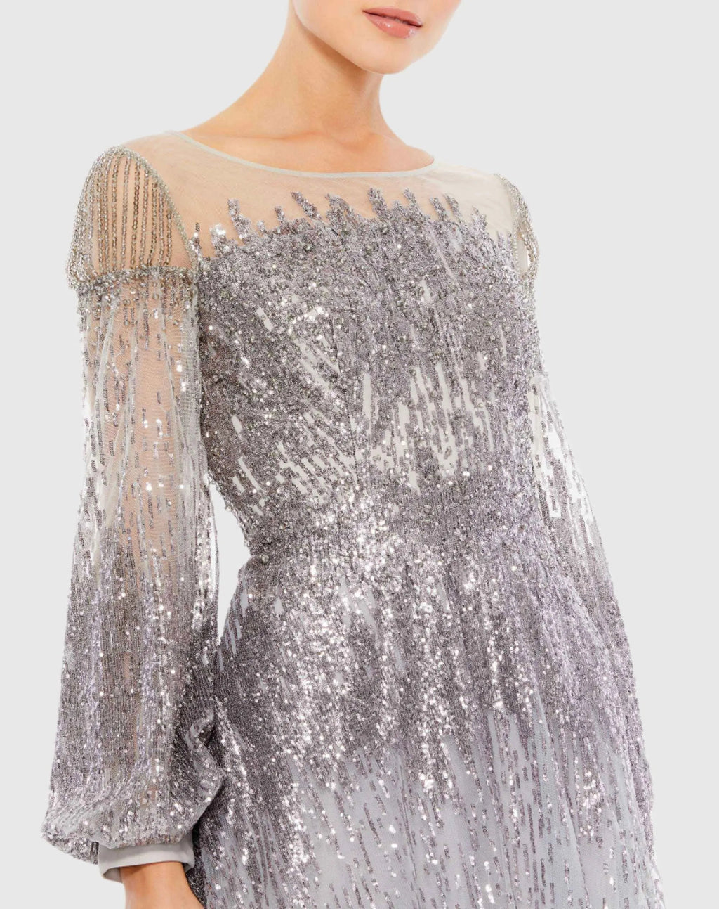 Women's Silver Dress - Silver Sequin