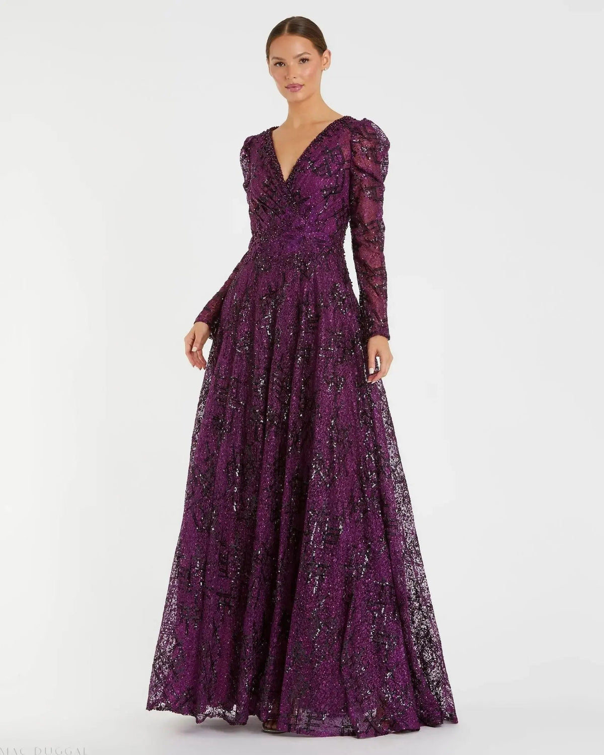 Women's Purple Dress - Purple Sequin