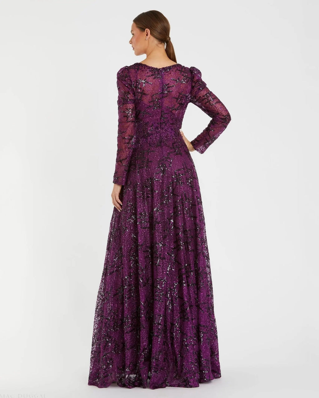 Women's Purple Dress - Purple Sequin
