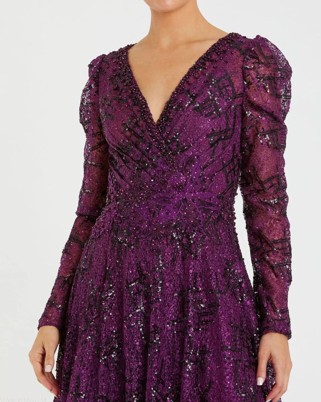 Women's Purple Dress - Purple Sequin