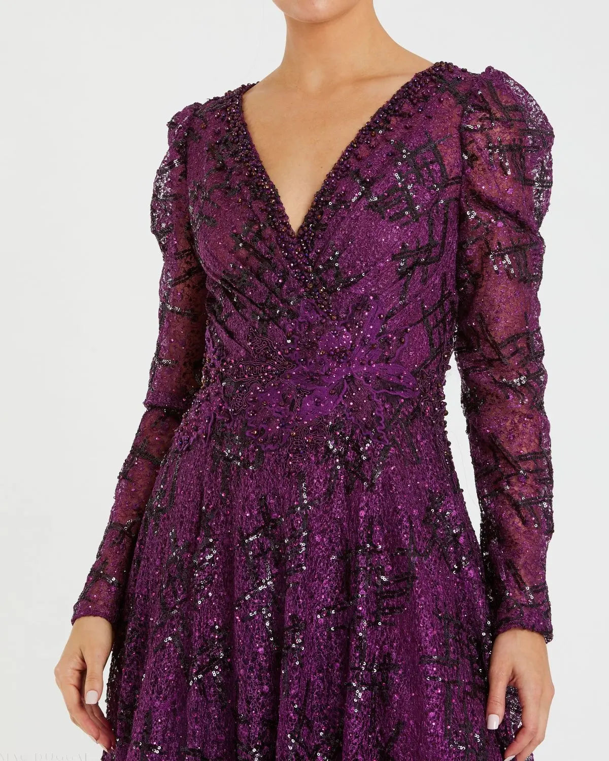 Women's Purple Dress - Purple Sequin