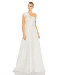 Women's White Dress One Shoulder - Black One-Shoulder Asymmetrical