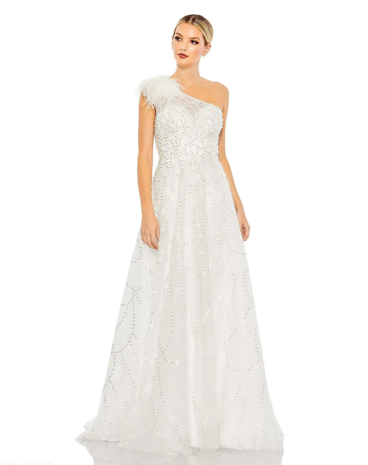 Women's White Dress One Shoulder - Black One-Shoulder Asymmetrical