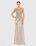 Women's Dress One Shoulder - Sequin Floral