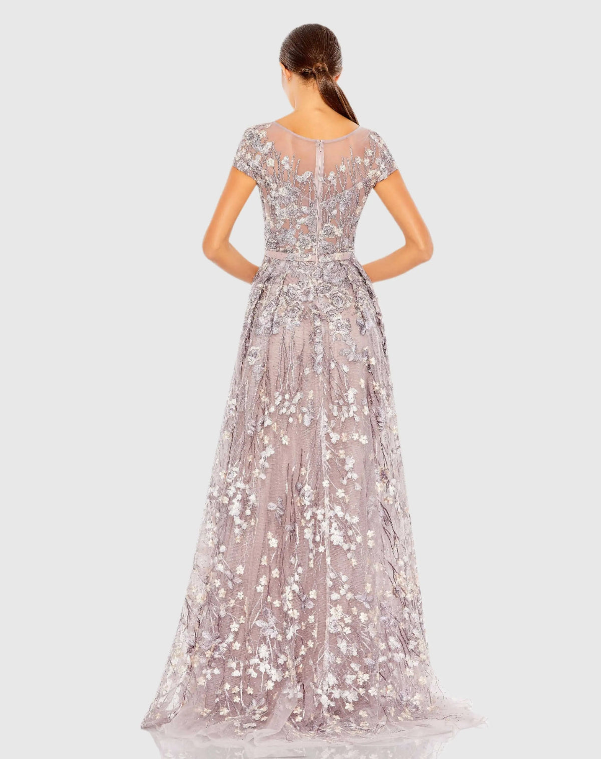 Women's Purple Dress Floral - Black Satin