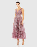 Women's Dress Floral - A Line - Embroidered A Line