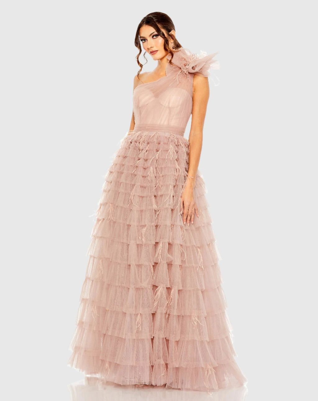 Women's Pink Dress One Shoulder - Pink One-Shoulder