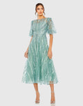 Women's Dress - A Line - Embellished A Line