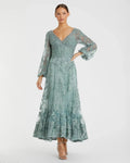 Women's Dress - Tea Length - Embellished Tea Length