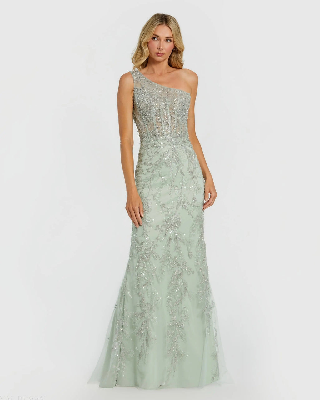 Women's Green Dress One Shoulder - Black Sequin One-Shoulder