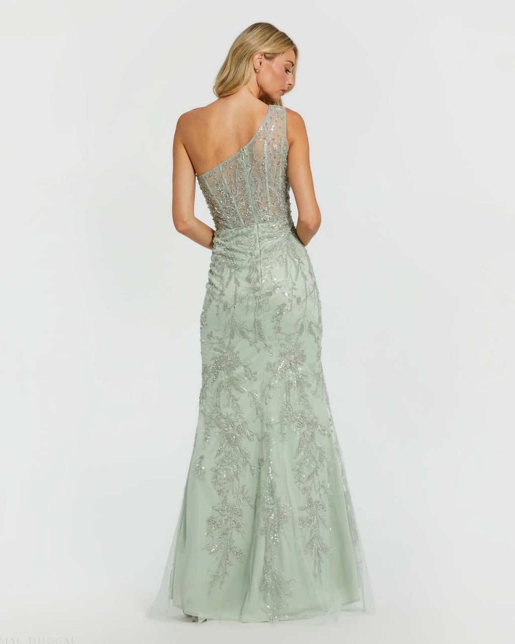 Women's Green Dress One Shoulder - Black Sequin One-Shoulder
