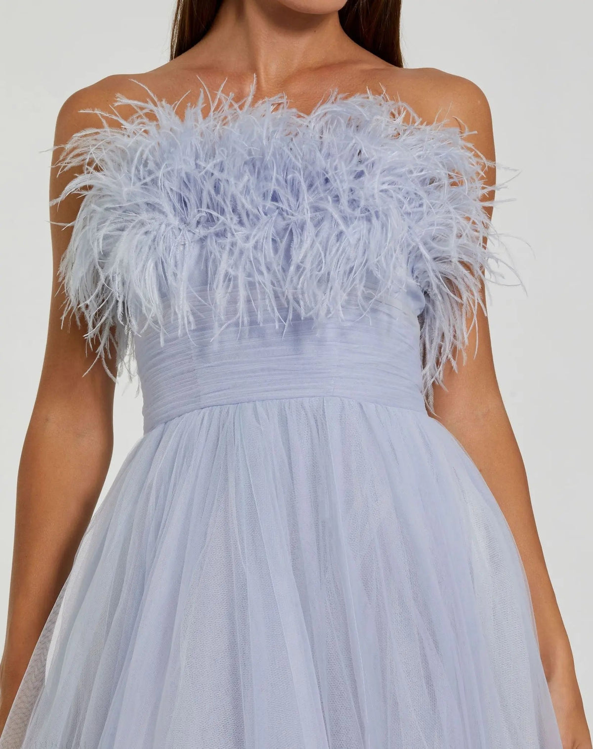 Women's Blue Dress Strapless - 20557 Blueombre