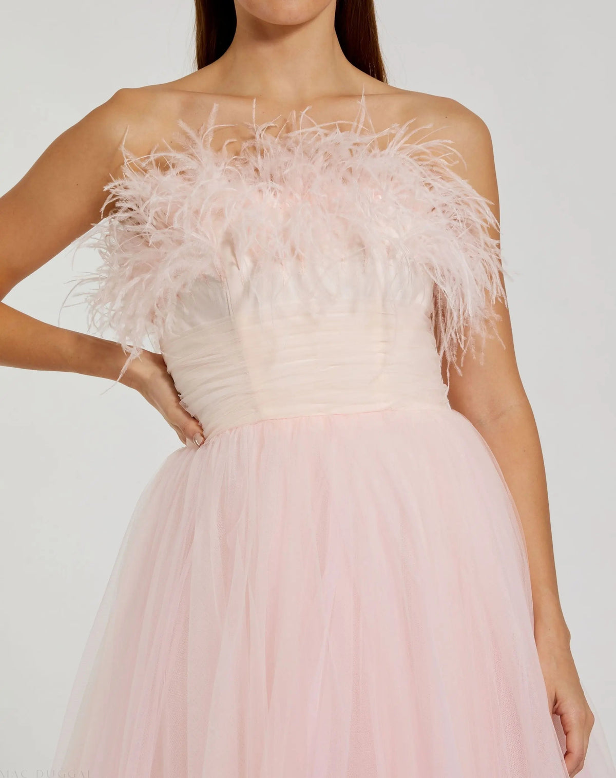 Women's Pink Dress Strapless - Pink