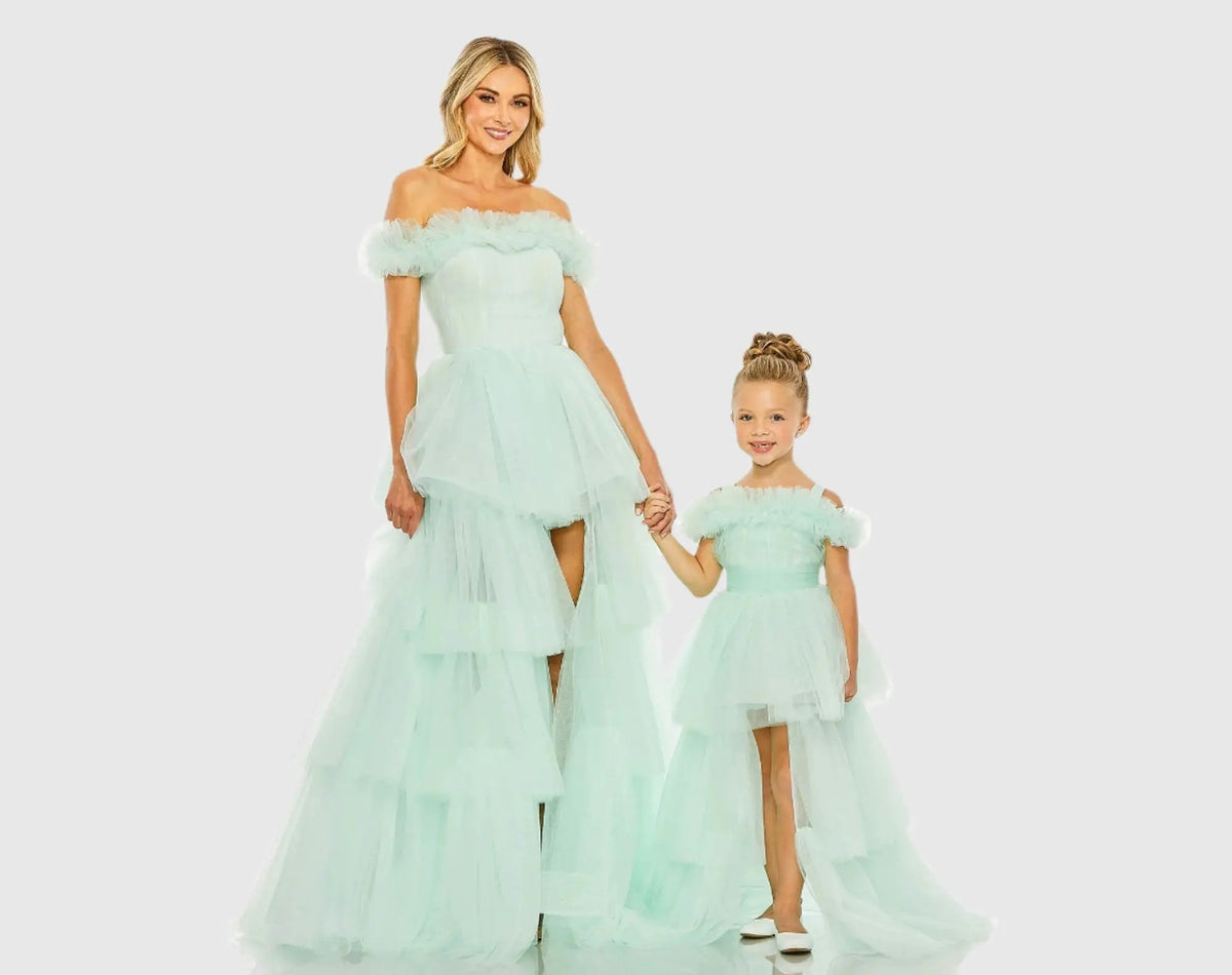 Women's Green Dress - Green Ruffle