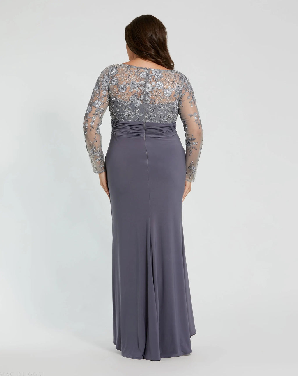 Women's Gray Dress - Gray Ruched