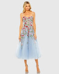 Women's Blue Dress Floral - 20651